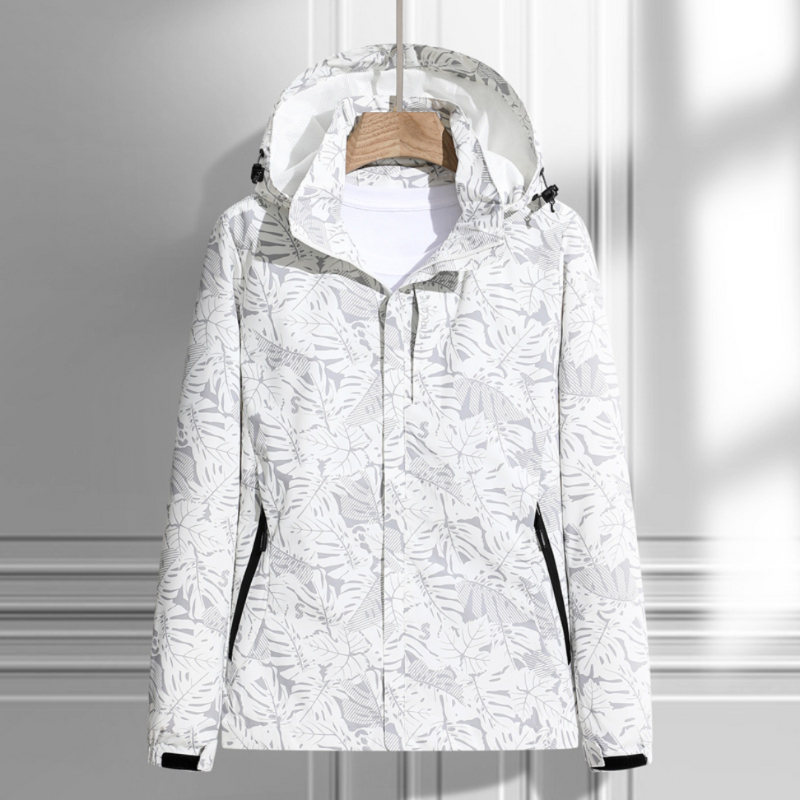 Hooded Jacket Zip Black Polyester