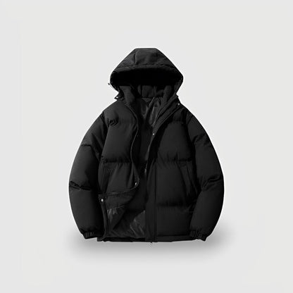 Women's Black Puffer Jacket Quilted Insulation