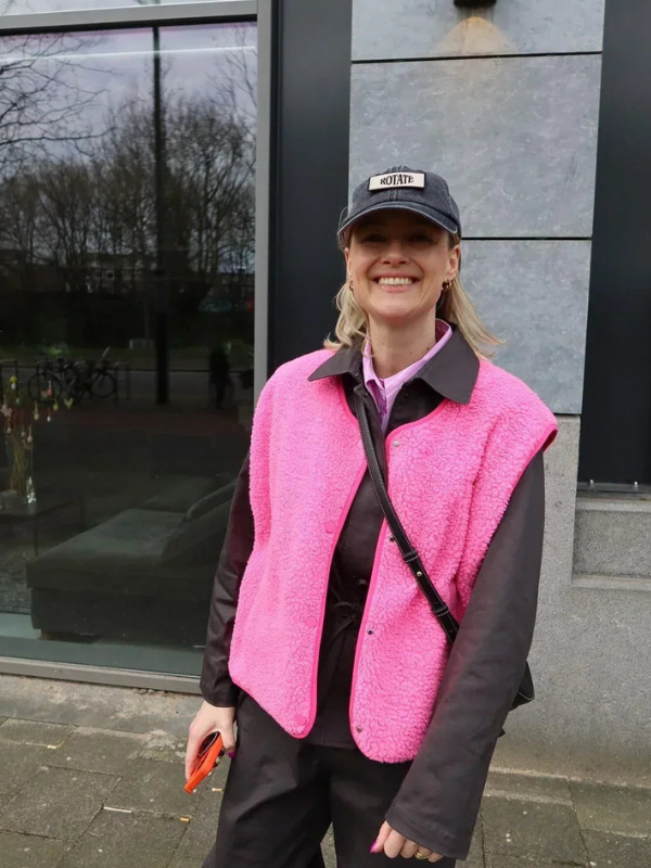 Women's Fleece Vest Black Synthetic