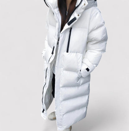 Women's Long Black Puffer Jacket Waterproof Insulated Winter Coat