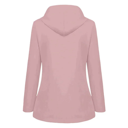 Women's Rain Jacket Black Polyester Fleece Lining